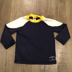 Janie and Jack Navy Colorblock Rashguard